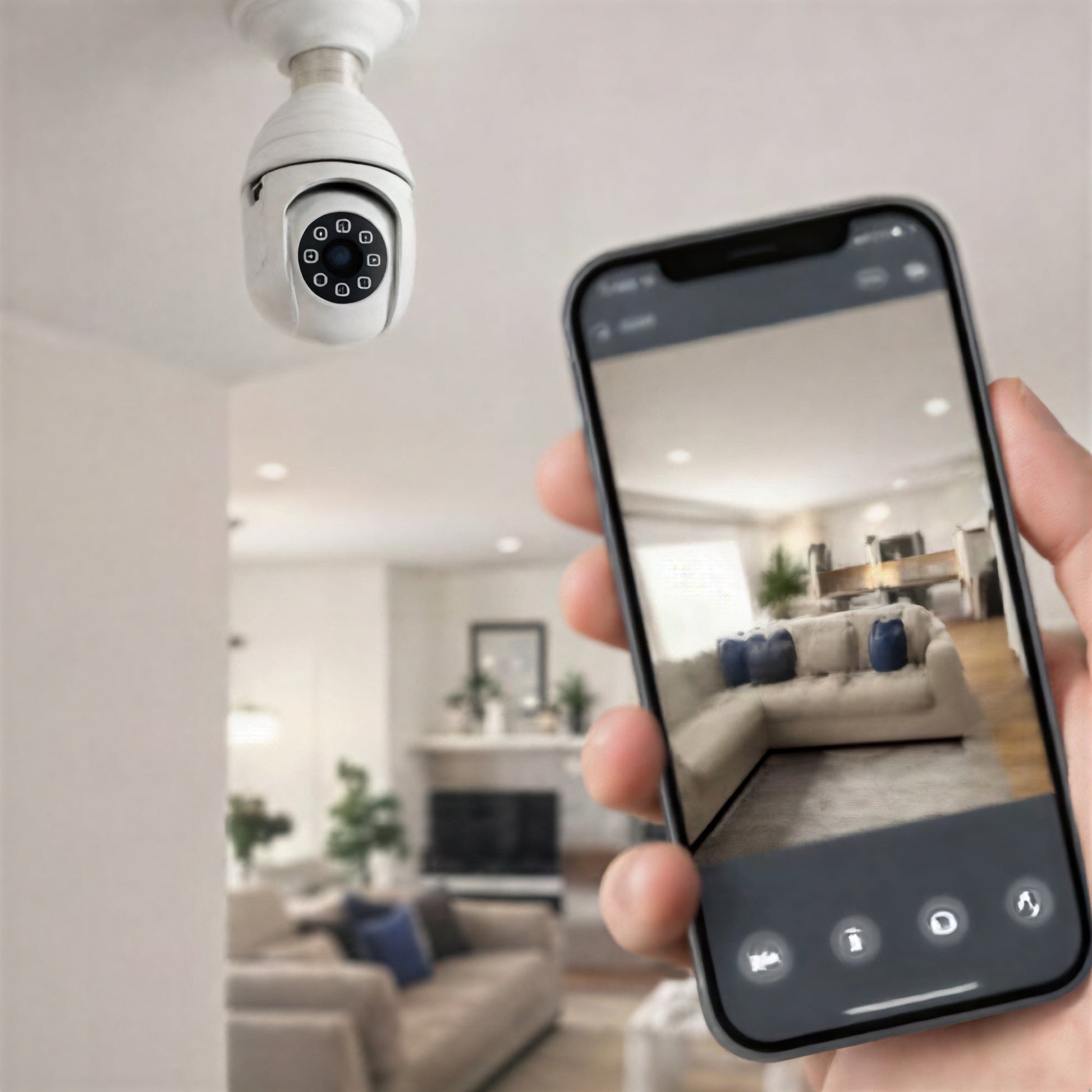 V380 Pro Smart Wireless Camera - WiFi Bulb Shape CCTV Security Camera ( Allow to Open ) On Demand. - ZEEBLENDZ.PK