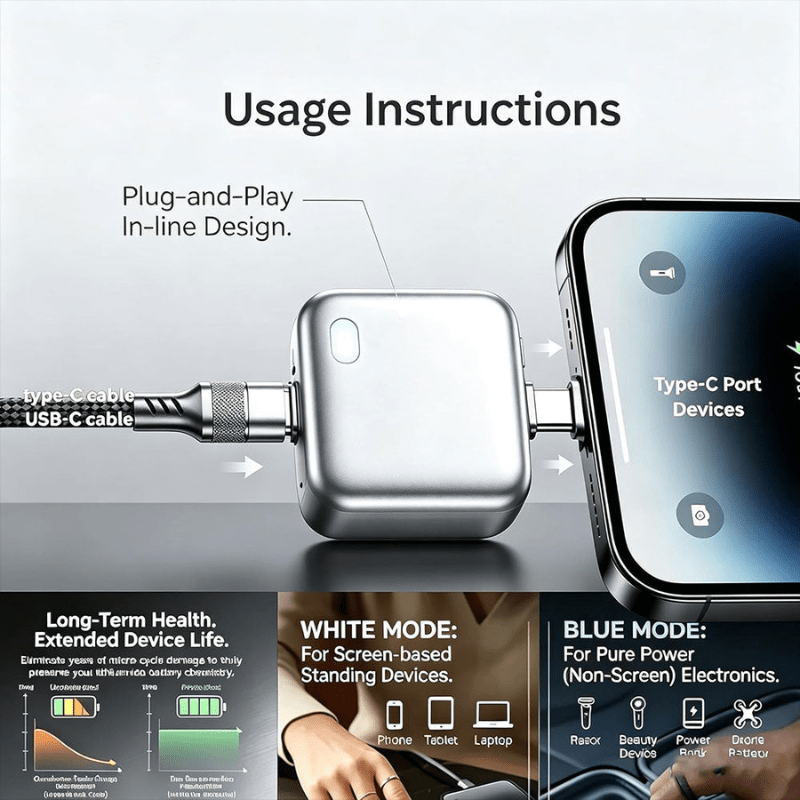 PopGuard 140W Automatic Charging Disconnector | Smart Auto Power Cut-Off Battery Guardian | - ZEEBLENDZ.PK