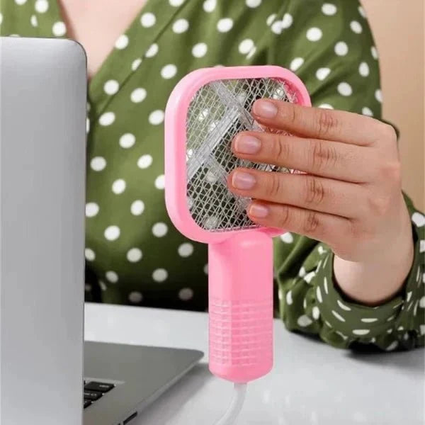 2-in-1 Mini USB Rechargeable Mosquito Racket - Your Safety First - ZEEBLENDZ.PK